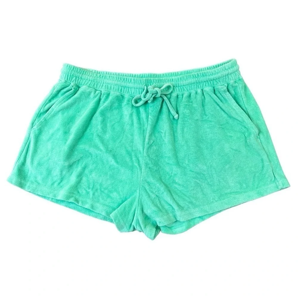 Fabletics Mint Green Terry Cloth Pull-On Casual Beach Lounge Athletic Sh… - Picture 2 of 11